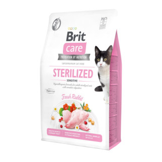 Сухий корм Brit Care Cat GF Sterilized Sensitive для стерилізованих котів з чутливим травленням, з кроликом, 2 кг - Інтернет-магазин спільних покупок ToGether