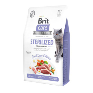 Сухий корм Brit Care Cat GF Sterilized Weight Control для стерилізованих котів з надмірною вагою, качка та індичка, 2 кг - Інтернет-магазин спільних покупок ToGether