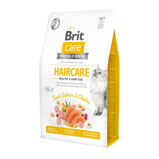Сухий корм Brit Care Cat GF Haircare Healthy & Shiny Coat для котів, догляд за шкірою і шерстю, лосось та курка, 2 кг - Інтернет-магазин спільних покупок ToGether