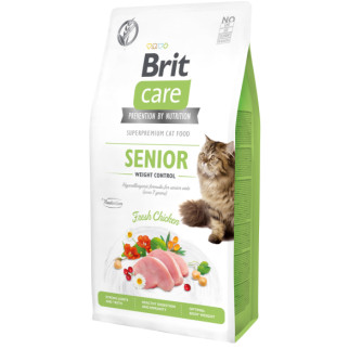 Сухий корм Brit Care Cat GF Senior Weight Control для котів похилого віку з надмірною вагою, курка, 7 кг - Інтернет-магазин спільних покупок ToGether