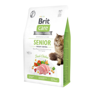Сухий корм Brit Care Cat GF Senior Weight Control для котів похилого віку з надмірною вагою, курка, 2 кг - Інтернет-магазин спільних покупок ToGether