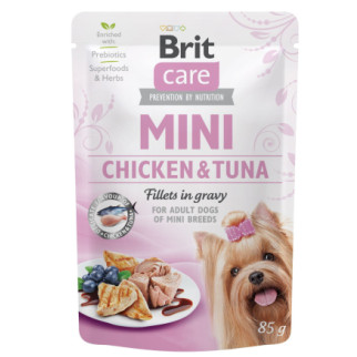 Вологий корм Brit Care Mini для собак, з філе курки та тунця в соусі, 85 г - Інтернет-магазин спільних покупок ToGether