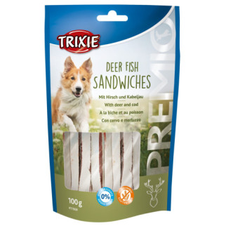 Ласощі Trixie Premio Deer Fish Sandwiches для собак, з олениною та рибою, 100 г - Інтернет-магазин спільних покупок ToGether