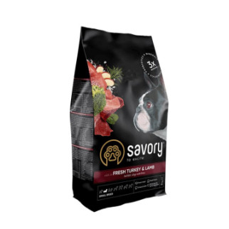 Сухий корм Savory Small для собак малих порід, зі свіжим ягням та індичкою, 3 кг - Інтернет-магазин спільних покупок ToGether