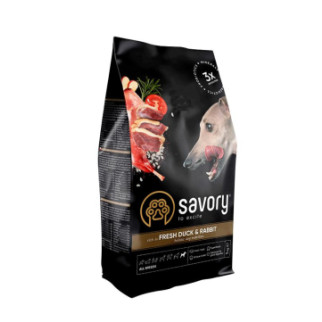 Сухий корм Savory для собак усіх порід, зі свіжою качкою й кроликом, 1 кг - Інтернет-магазин спільних покупок ToGether