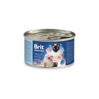 Вологий корм Brit Premium by Nature для котів, з фореллю та печінкою, 200 г - Інтернет-магазин спільних покупок ToGether