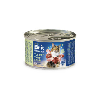 Вологий корм Brit Premium by Nature для котів, з індичкою та ягням, 200 г - Інтернет-магазин спільних покупок ToGether