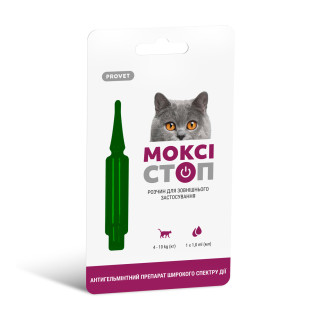 Антигельмінтний препарат ProVET «Моксістоп» для котів 4-10 кг (1 піпетка) - Інтернет-магазин спільних покупок ToGether