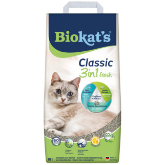 Наповнювач Biokats Classic Fresh 3in1 для котячого туалету, бентонітовий, 18 л - Інтернет-магазин спільних покупок ToGether