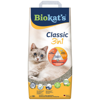 Наповнювач Biokats Classic 3in1 для котячого туалету, бентонітовий, 10 л - Інтернет-магазин спільних покупок ToGether