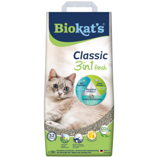 Наповнювач Biokats Classic Fresh 3in1 для котячого туалету, бентонітовий, 10 л - Інтернет-магазин спільних покупок ToGether
