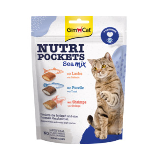 Вітамінні ласощі GimCat Nutri Pockets Морський мікс для котів, 150 г - Інтернет-магазин спільних покупок ToGether