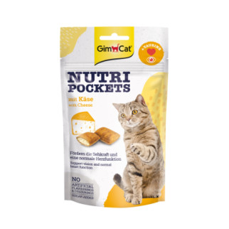 Вітамінні ласощі GimCat Nutri Pockets для котів, сир з таурином, 60 г - Інтернет-магазин спільних покупок ToGether