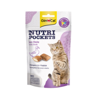 Вітамінні ласощі GimCat Nutri Pockets для котів, качка та мультивітамін, 60 г - Інтернет-магазин спільних покупок ToGether