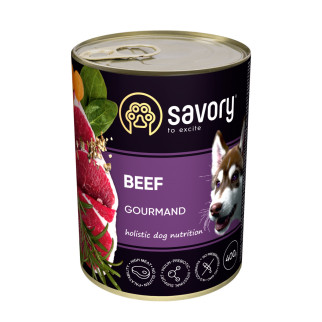 Вологий корм Savory для дорослих собак усіх порід, з яловичиною, 400 г - Інтернет-магазин спільних покупок ToGether