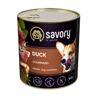 Вологий корм Savory для дорослих собак усіх порід, з качкою, 800 г - Інтернет-магазин спільних покупок ToGether