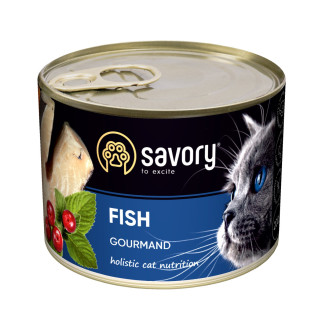 Вологий корм Savory для для дорослих вибагливих котів, з рибою, 200 г - Інтернет-магазин спільних покупок ToGether