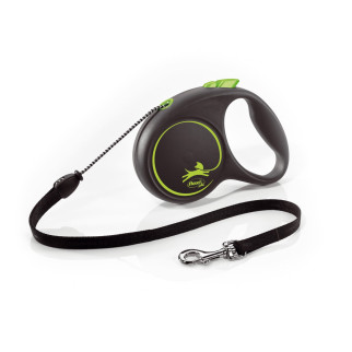 Рулетка Flexi Black Design для собак, трос, розмір M, 5 м (зелена) - Інтернет-магазин спільних покупок ToGether