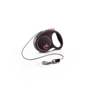 Рулетка Flexi Black Design для собак, трос, розмір XS, 3 м (рожева) - Інтернет-магазин спільних покупок ToGether