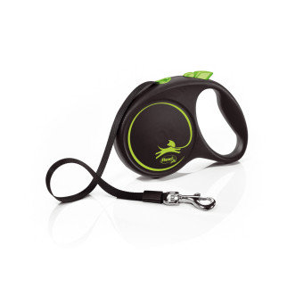 Рулетка Flexi Black Design для собак, стрічка, розмір M, 5 м (зелена) - Інтернет-магазин спільних покупок ToGether