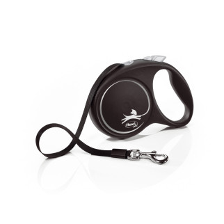 Рулетка Flexi Black Design для собак, стрічка, розмір M, 5 м (чорна) - Інтернет-магазин спільних покупок ToGether
