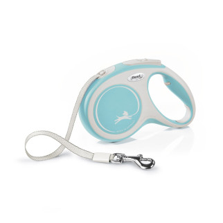 Рулетка Flexi New Comfort для собак, стрічка, розмір M, 5 м (блакитна) - Інтернет-магазин спільних покупок ToGether