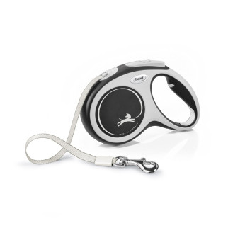 Рулетка Flexi New Comfort для собак, стрічка, розмір M, 5 м (чорна) - Інтернет-магазин спільних покупок ToGether