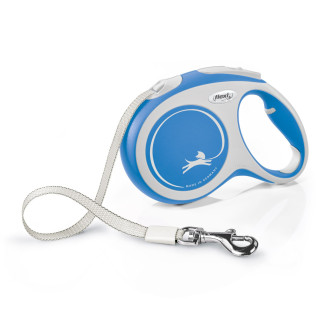 Рулетка Flexi New Comfort для собак, стрічка, розмір L, 5 м (синя) - Інтернет-магазин спільних покупок ToGether