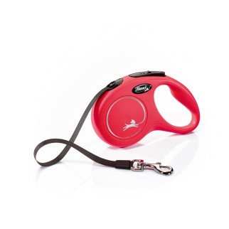 Повідець-рулетка Flexi New Classic для собак, зі стрічкою, розмір S 5 м / 15 кг (червона) - Інтернет-магазин спільних покупок ToGether