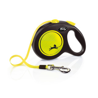 Повідець-рулетка Flexi New Neon для собак, зі стрічкою, розмір L 5 м / 25 кг (жовтий) - Інтернет-магазин спільних покупок ToGether