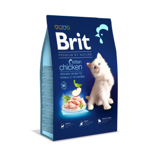 Сухий корм Brit Premium Cat by Nature Kitten для кошенят, з куркою, 8 кг - Інтернет-магазин спільних покупок ToGether