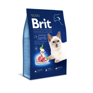 Сухий корм Brit Premium Cat by Nature Sterilized Lamb для стерилізованих котів, з ягням, 8 кг - Інтернет-магазин спільних покупок ToGether