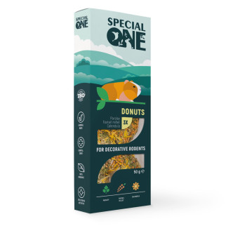 Пончики Speciаl One «Петрушка, чумиза, календула» для декоративних гризунів, 50 г - Інтернет-магазин спільних покупок ToGether