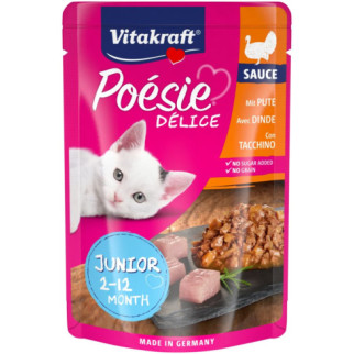 Вологий корм Vitakraft Poésie Délice для кошенят, індичка в соусі, 85 г - Інтернет-магазин спільних покупок ToGether
