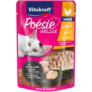 Вологий корм Vitakraft Poésie Délice для котів, курка в соусі, 85 г - Інтернет-магазин спільних покупок ToGether