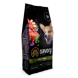 Сухий корм Savory All Breed для стерилізованих собак усіх порід, зі свіжою індичкою, 1 кг - Інтернет-магазин спільних покупок ToGether