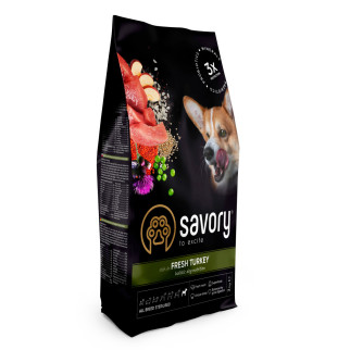 Сухий корм Savory All Breed для стерилізованих собак усіх порід, зі свіжою індичкою, 3 кг - Інтернет-магазин спільних покупок ToGether