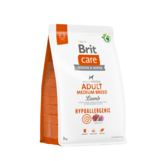 Сухий корм Brit Care Dog Hypoallergenic Adult Medium Breed для собак середніх порід, гіпоалергенний з ягням, 3 кг - Інтернет-магазин спільних покупок ToGether