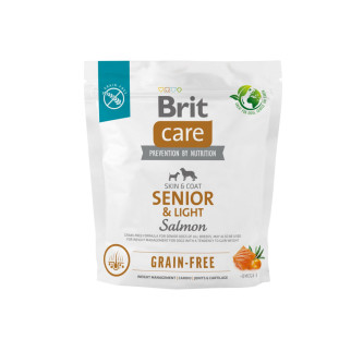 Сухий корм Brit Care Dog Grain-free Senior & Light для старіючих собак, беззерновий з лососем, 1 кг - Інтернет-магазин спільних покупок ToGether