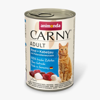 Вологий корм Animonda Carny для дорослих котів, з яловичиною, тріскою та коренем петрушки, 400 г - Інтернет-магазин спільних покупок ToGether