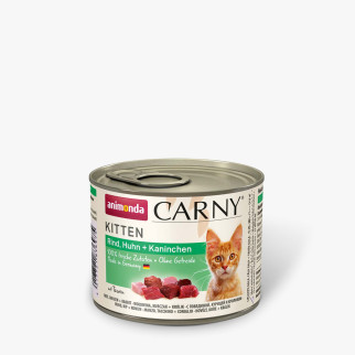 Вологий корм Animonda Carny для кошенят, з яловичиною, куркою та кроликом, 200 г - Інтернет-магазин спільних покупок ToGether