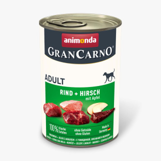 Вологий корм Animonda GranCarno для дорослих собак, з яловичиною, олениною та яблуком, 400 г - Інтернет-магазин спільних покупок ToGether