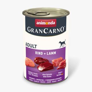 Вологий корм Animonda GranCarno для дорослих собак, з яловичиною та ягням, 400 г - Інтернет-магазин спільних покупок ToGether