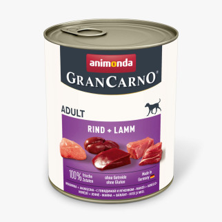 Вологий корм Animonda GranCarno для дорослих собак, з яловичиною та ягням, 800 г - Інтернет-магазин спільних покупок ToGether