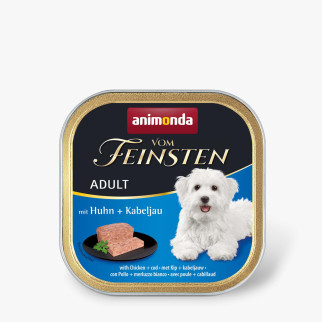 Вологий корм Animonda Vom Feinsten для дорослих собак, з куркою та тріскою, 150 г - Інтернет-магазин спільних покупок ToGether