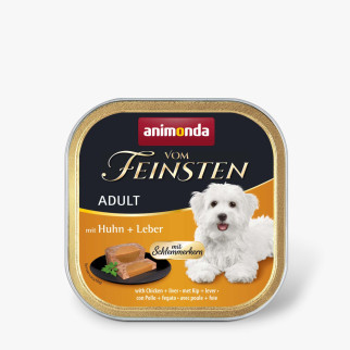 Вологий корм Animonda Vom Feinsten для дорослих собак, з куркою і печінкою, 150 г - Інтернет-магазин спільних покупок ToGether