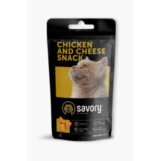 Хрумкі ласощі Savory Snack Подушечки для вибагливих котів, з куркою та сиром, 60 г - Інтернет-магазин спільних покупок ToGether