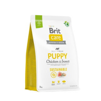 Сухий корм Brit Care Dog Sustainable Puppy для цуценят, з куркою та комахами, 3 кг - Інтернет-магазин спільних покупок ToGether