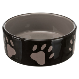 Миска Trixie для собак, коричнева з лапками, 1,4 л, d:20 см (керамічна) - Інтернет-магазин спільних покупок ToGether