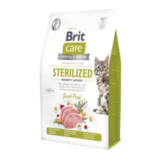 Сухий корм Brit Care Cat by Nutrition Sterilized Immunity Support для стерилізованих котів, зі свининою, 2 кг - Інтернет-магазин спільних покупок ToGether